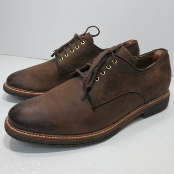 UGG Australia Mens Jovin 1018689 Brown Leather Oxford Treadlite Shoes US Men 13 - Picture 1 of 7